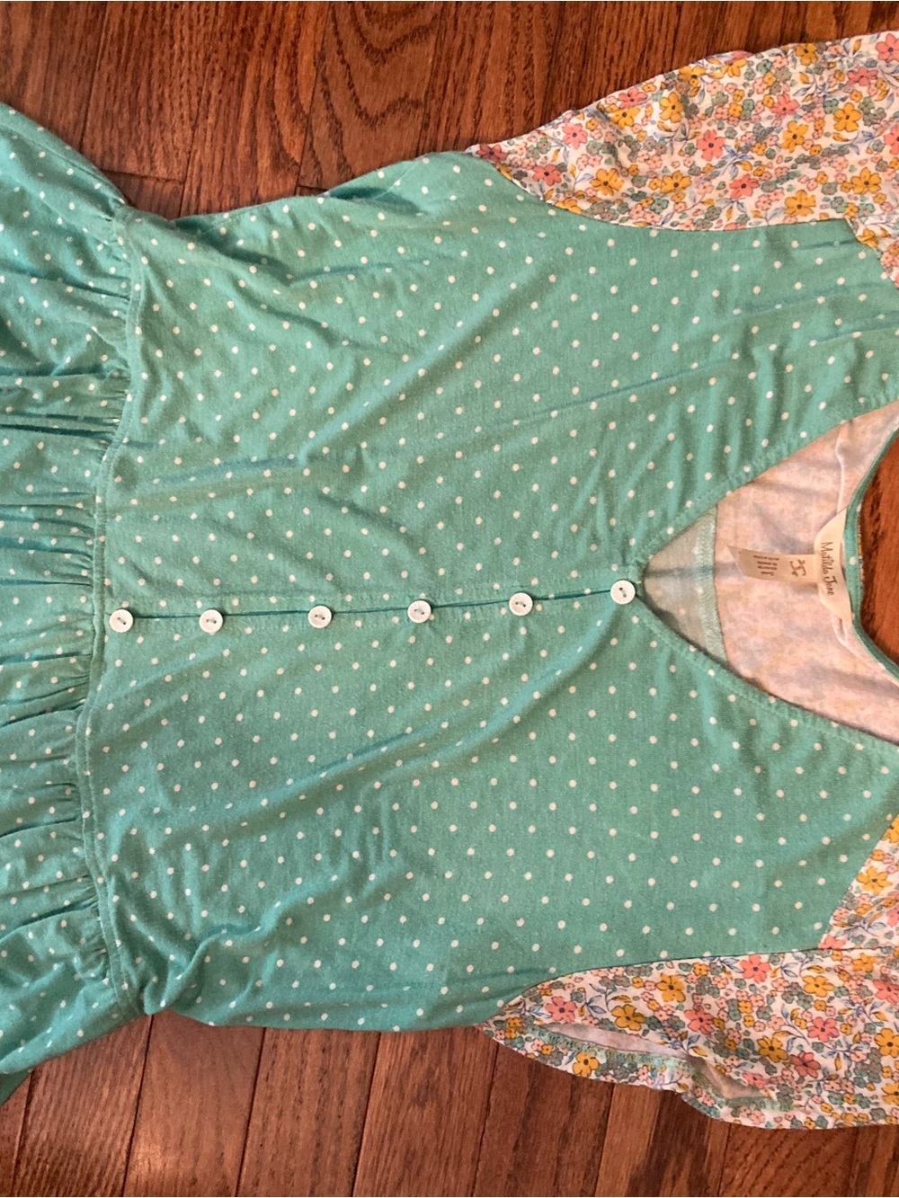 Matilda Jane Mint Green Polka Dot Button-Up Top